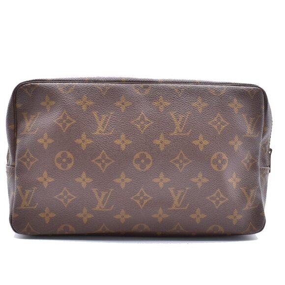 LOUIS VUITTON Trousse Toilette 28 Clutch Hand Bag Monogram Brown - Picture 1 of 14